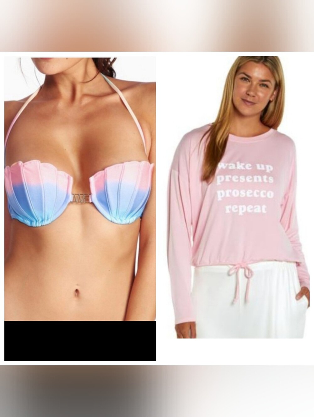 Nwt Wildfox Bikini Top Only And Long Sleeve Bundle Women Med